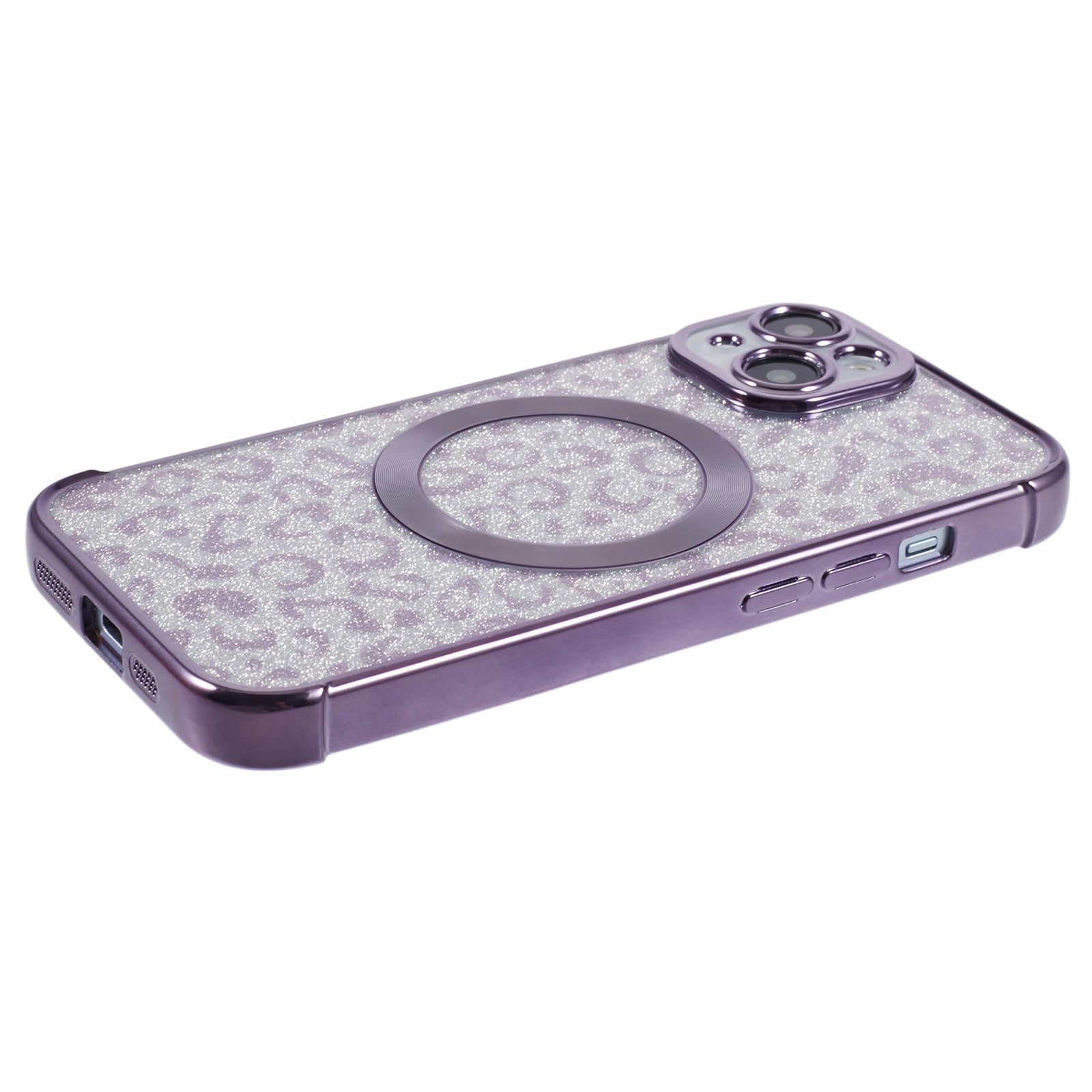 HRF Series for iPhone 14 TPU Case Leopard Electroplating Cover Compatible with MagSafe HRF Series for iPhone 14 TPU Case Leopard Electroplating Cover Compatible with MagSafe